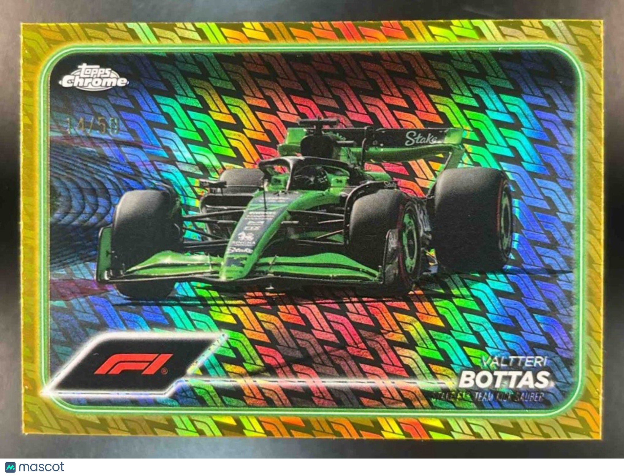 2024 Topps Chrome Logofractor Edition Formula 1 Valtteri Bottas Gold /50 #85 - Sports Cards