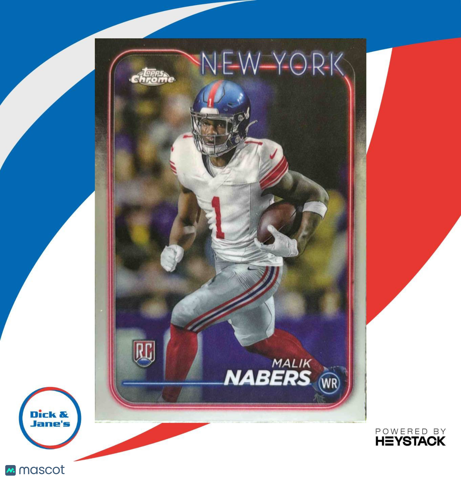 2024 Topps Chrome Malik Nabers #205 RC New York Giants - Sports Cards