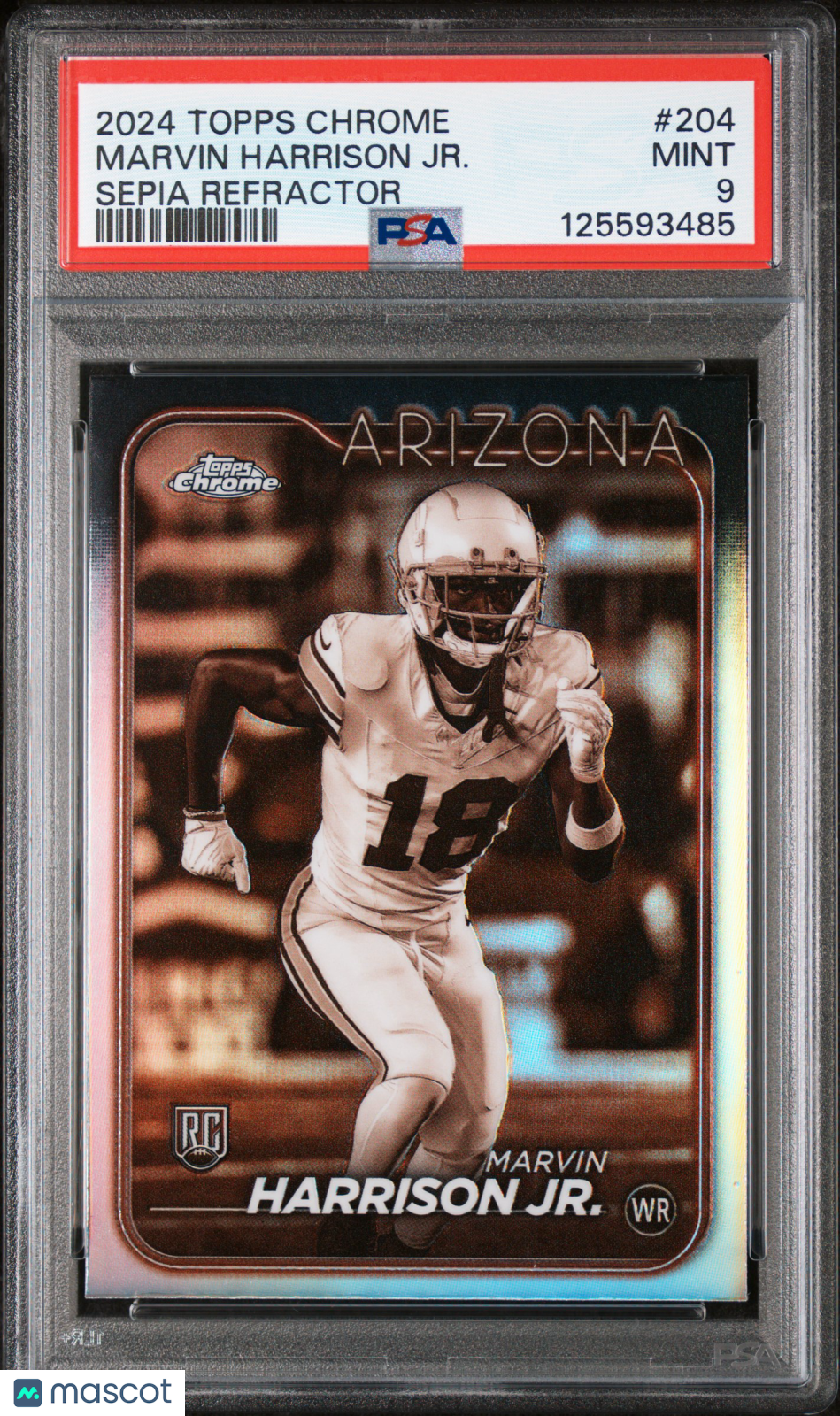 2024 Topps Chrome Marvin Harrison JR. Sepia Refractor #204 PSA 9 - Graded Sports Cards