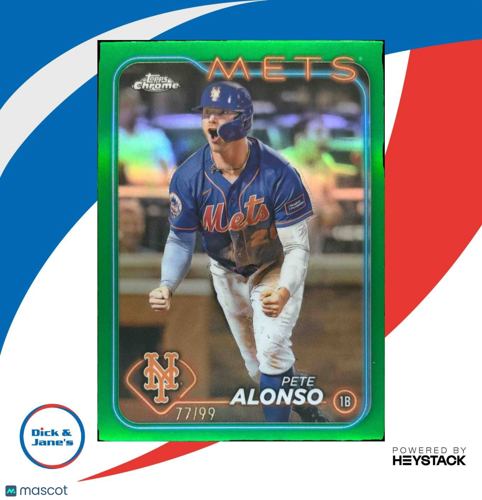 2024 Topps Chrome Pete Alonso Green Refractor 77/99 #269 New York Mets - Sports Cards