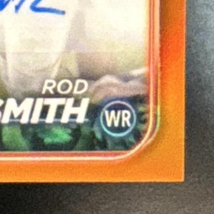 2024 Topps Chrome Rod Smith Auto Orange Refractor /25 Denver Broncos - Sports Cards