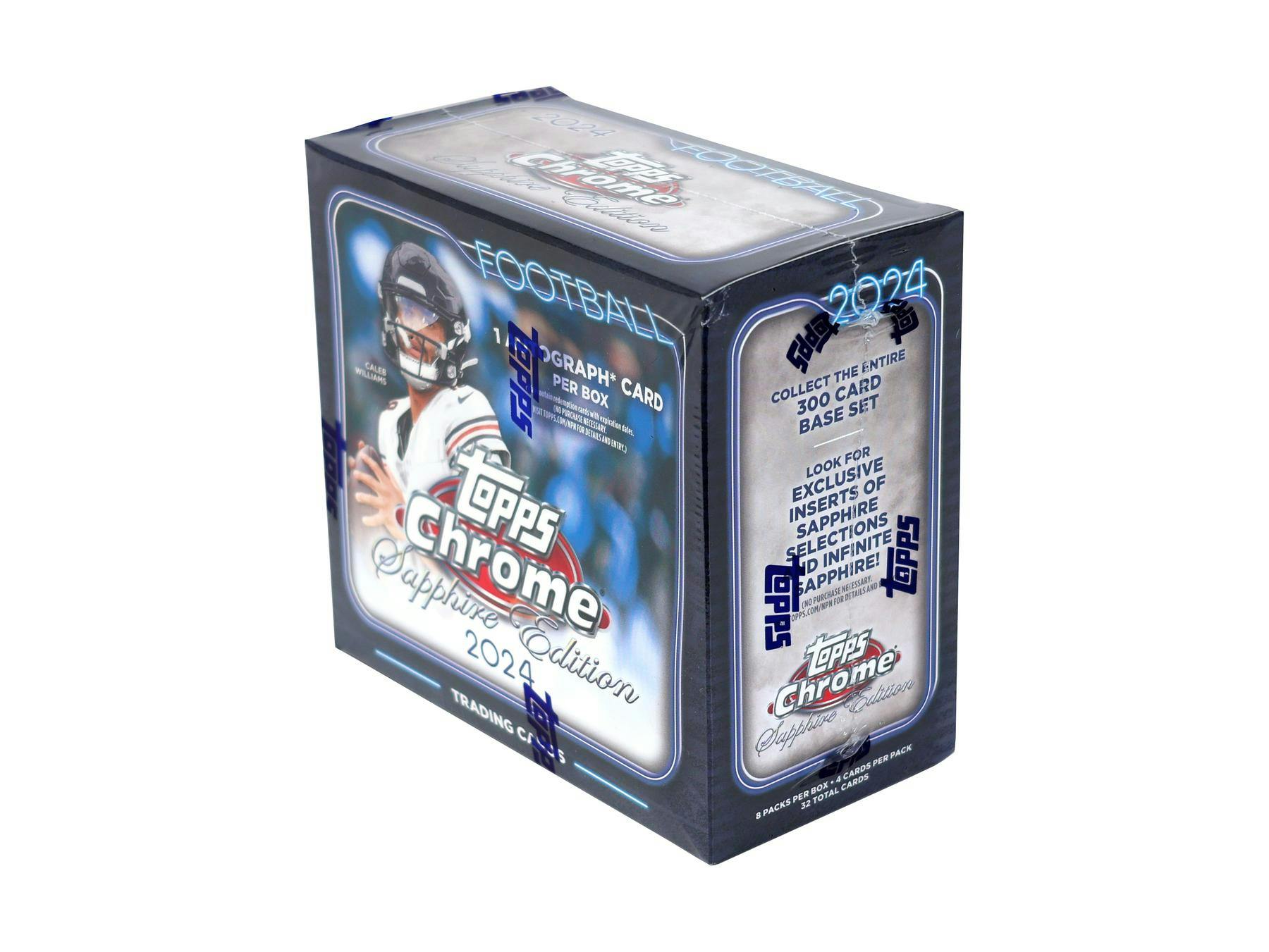 2024 Topps Chrome Sapphire Edition Football Hobby Box (1 Auto) - NFL Hobby Box
