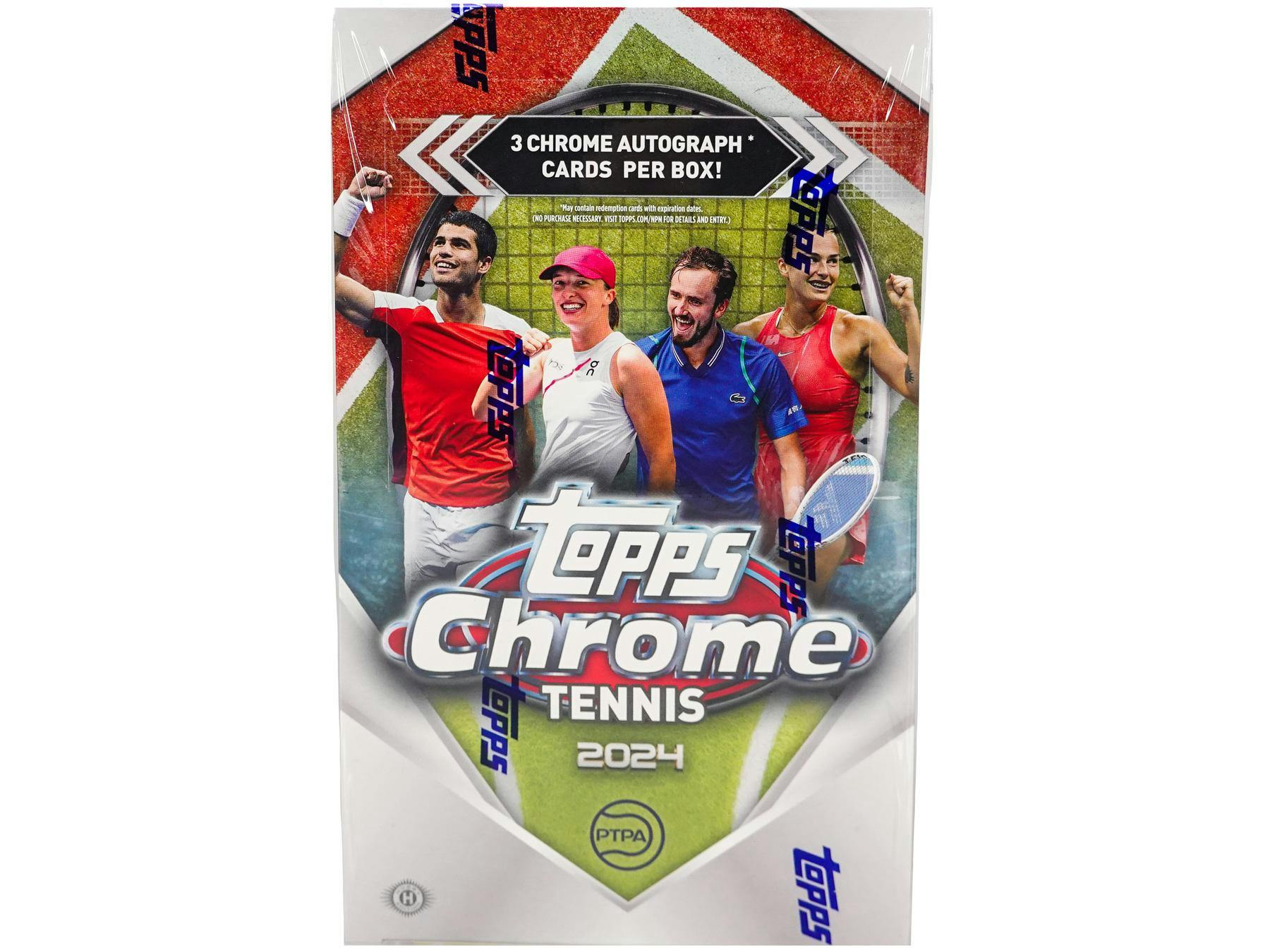 2024 Topps Chrome Tennis Hobby Box (3 Autographs) - Tennis Hobby Box