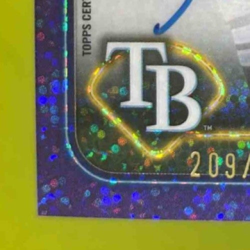 2024 Topps Chrome Tristan Gray Rookie Auto Purple Speckle /299 RC Tampa Bay Rays - Sports Cards