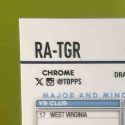 2024 Topps Chrome Tristan Gray Rookie Auto Purple Speckle /299 RC Tampa Bay Rays - Sports Cards