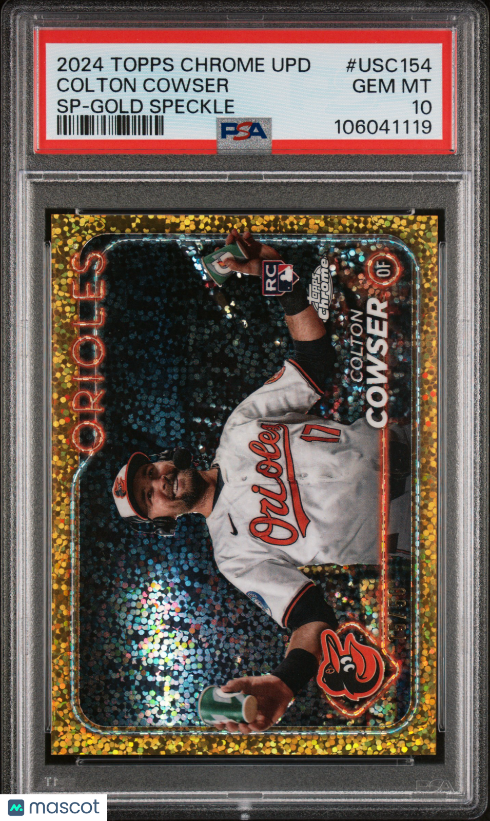 2024 Topps Chrome Update Colton Cowser SP Gold Speckle 15/50 #USC154 PSA 10 - Graded Sports Cards