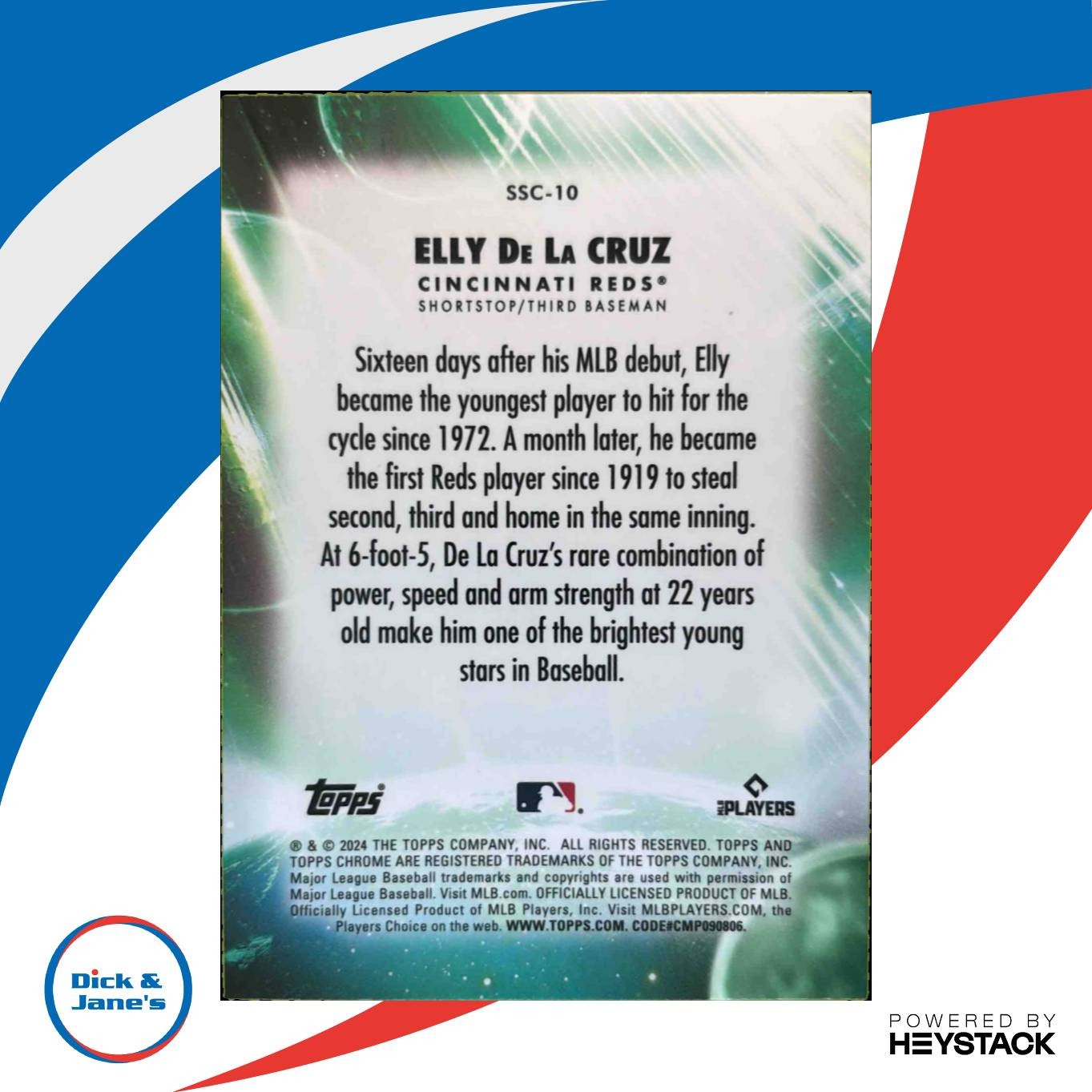 2024 Topps Chrome Update Elly De La Cruz Stratospheric Stars RC Cincinnati Reds - Sports Cards