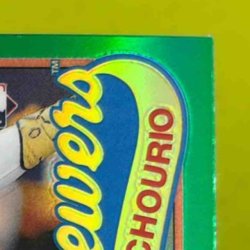 2024 Topps Chrome Update Jackson Chourio 35th 1989 Green Refractor 32/99 RC - Sports Cards