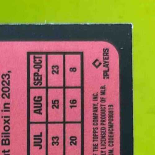 2024 Topps Chrome Update Jackson Chourio 35th 1989 Green Refractor 32/99 RC Sports Cards