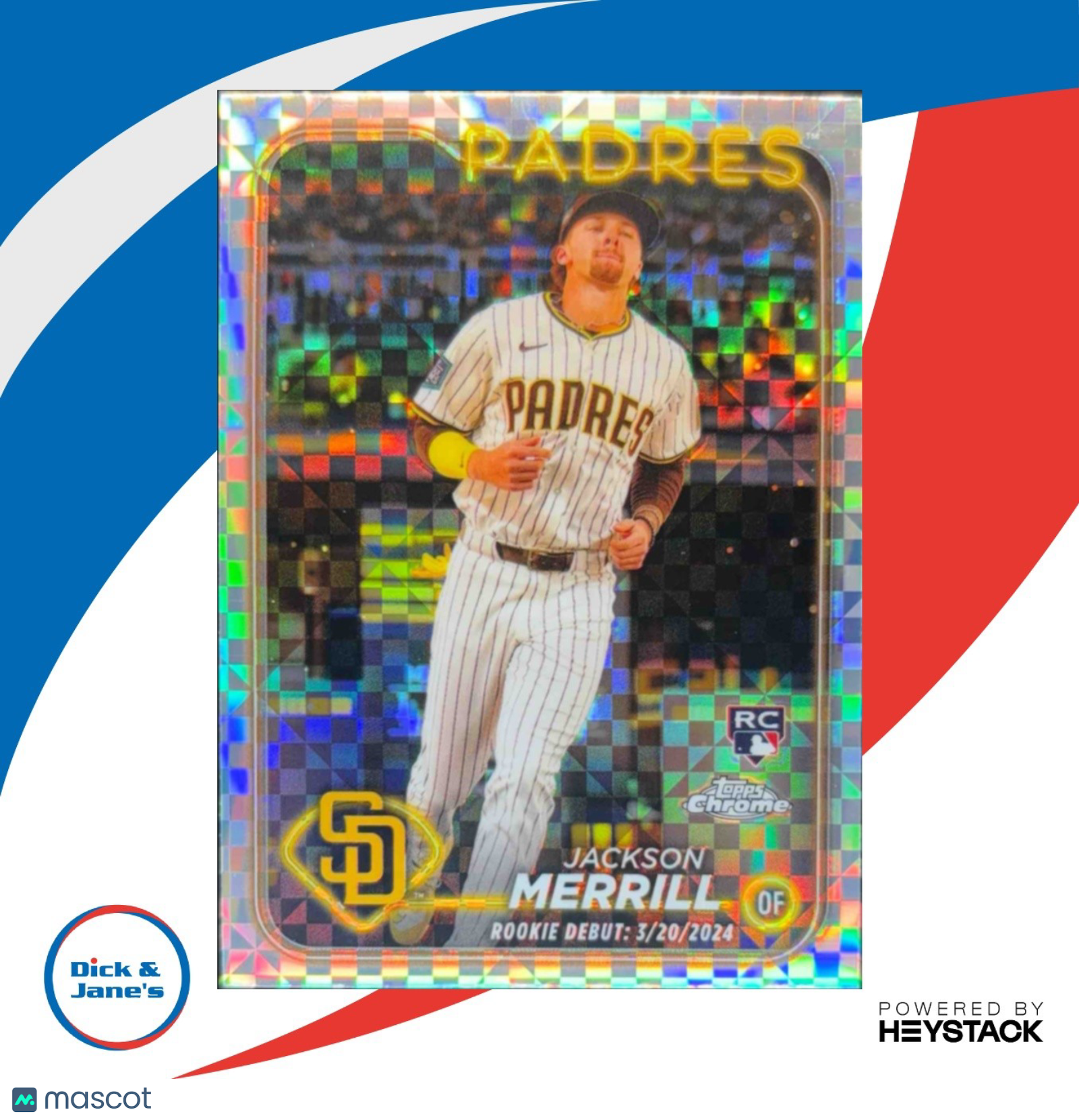 2024 Topps Chrome Update Jackson Merrill X-Fractor #USC57 RC San Diego Padres - Sports Cards