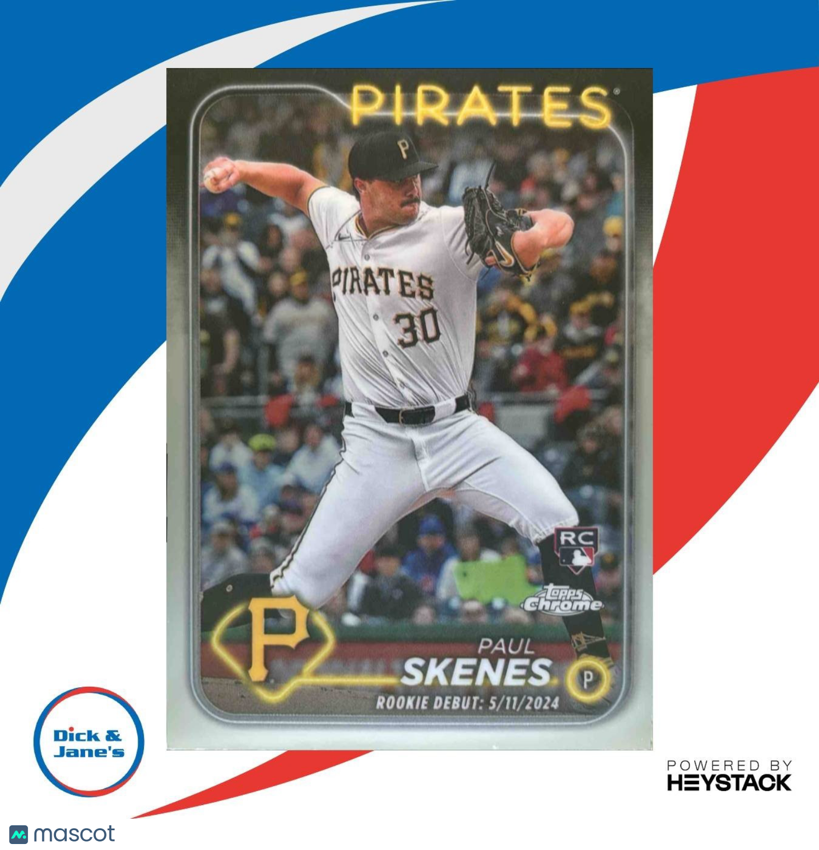2024 Topps Chrome Update Paul Skenes #USC27 RC Pittsburgh Pirates - Sports Cards