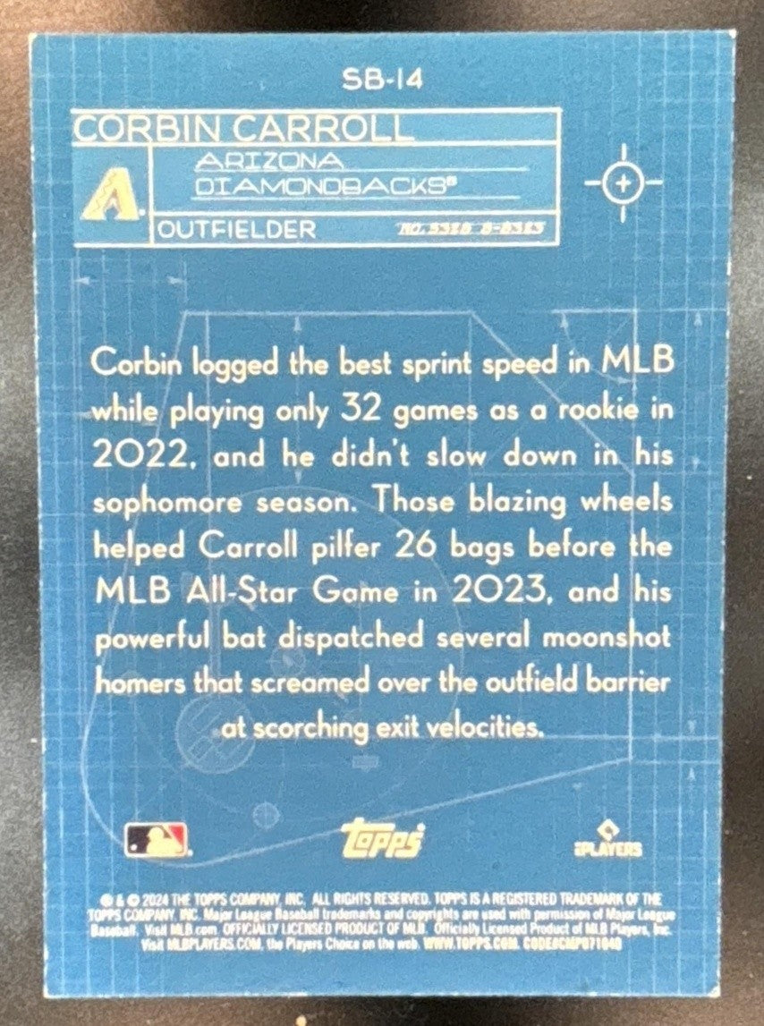 2024 Topps Corbin Carroll Superstar Blueprint #SB-14 Arizona Diamondbacks - Sports Cards