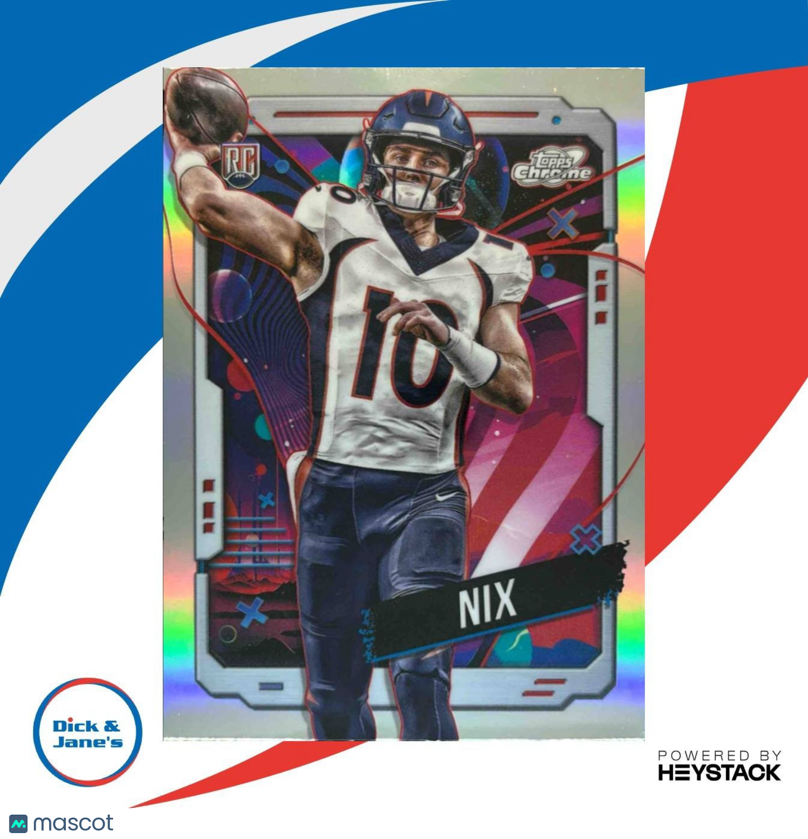 2024 Topps Cosmic Chrome Bo Nix Refractor #127 RC Denver Broncos - Sports Cards