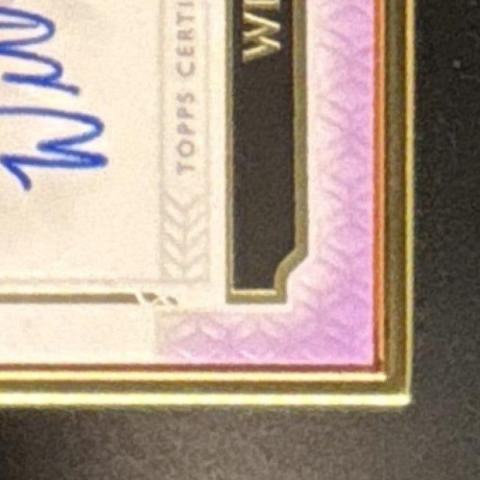 2024 Topps Definitive Collection Will Smith Framed Auto Patch Purple /10 Dodgers - Sports Cards
