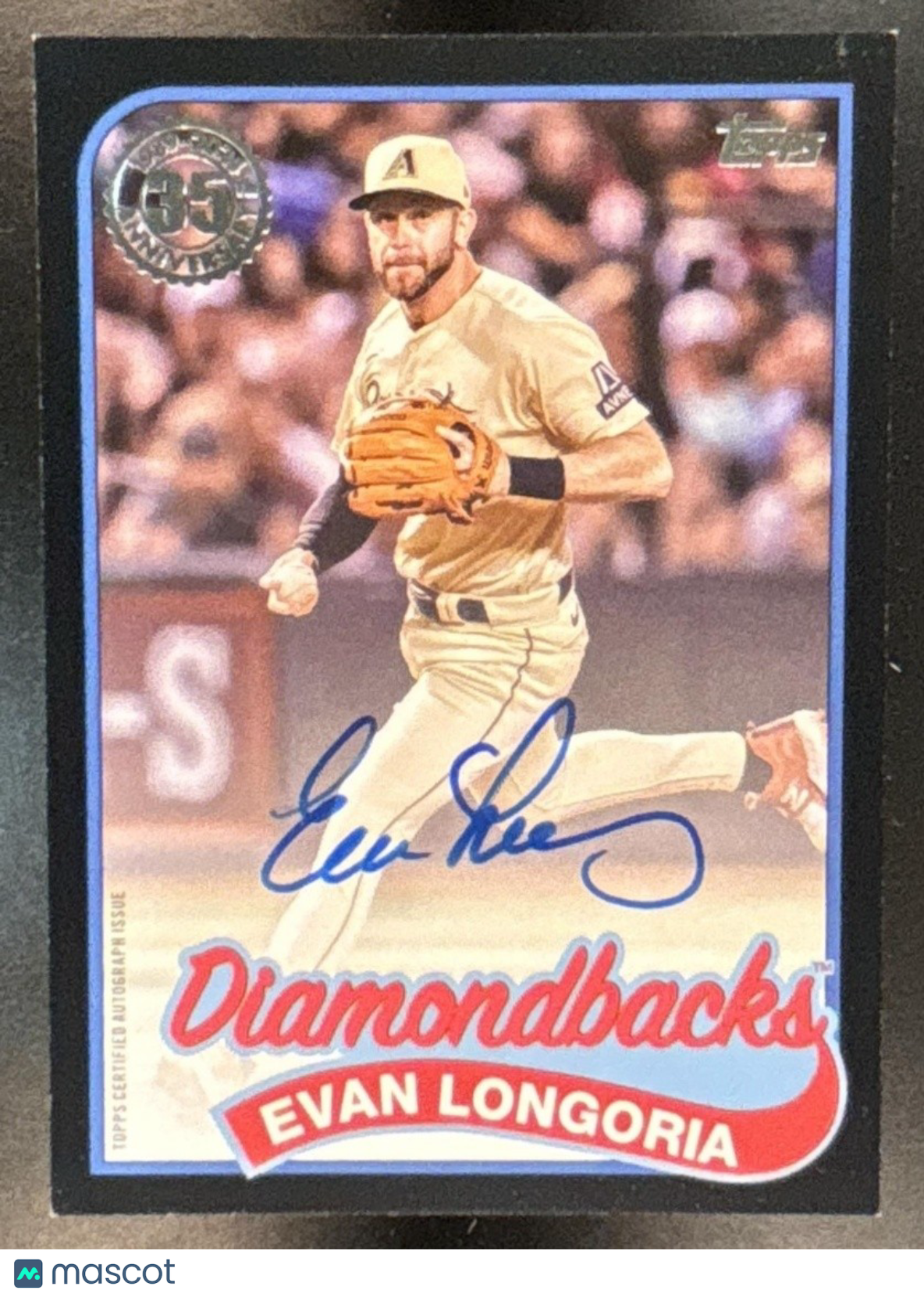 2024 Topps Evan Longoria 1989 Baseball 35th Anniversary Auto Black /199 - Sports Cards