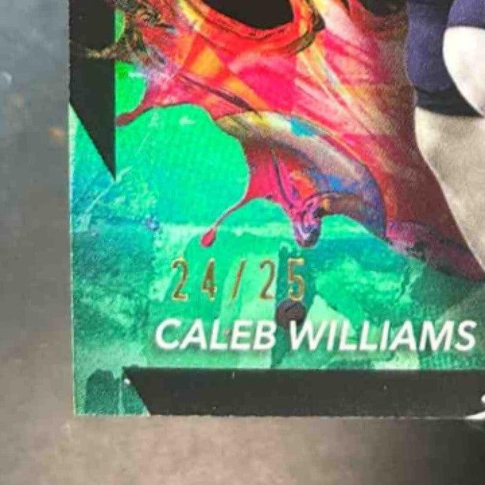 2024 Topps Finest Caleb Williams Green Refractor /25 #247 Rare RC Chicago Bears - Sports Cards
