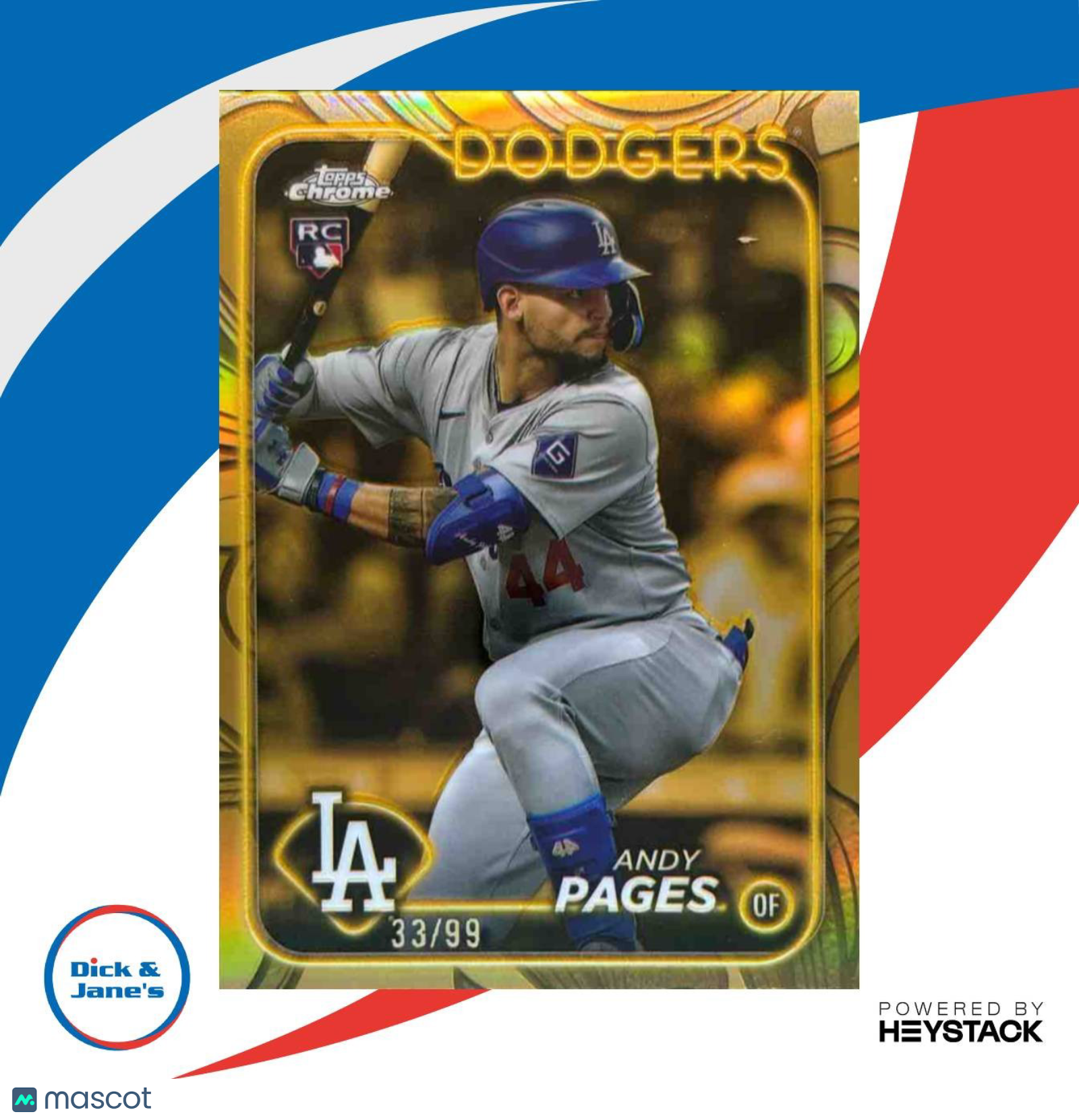 2024 Topps Gilded Collection Andy Pages 33/99 #127 RC Los Angeles Dodgers - Sports Cards