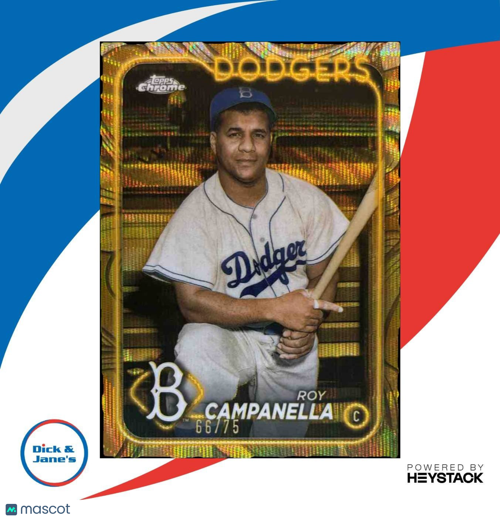 2024 Topps Gilded Collection Roy Campanella Gold Wave /75 #21 Brooklyn Dodgers - Sports Cards