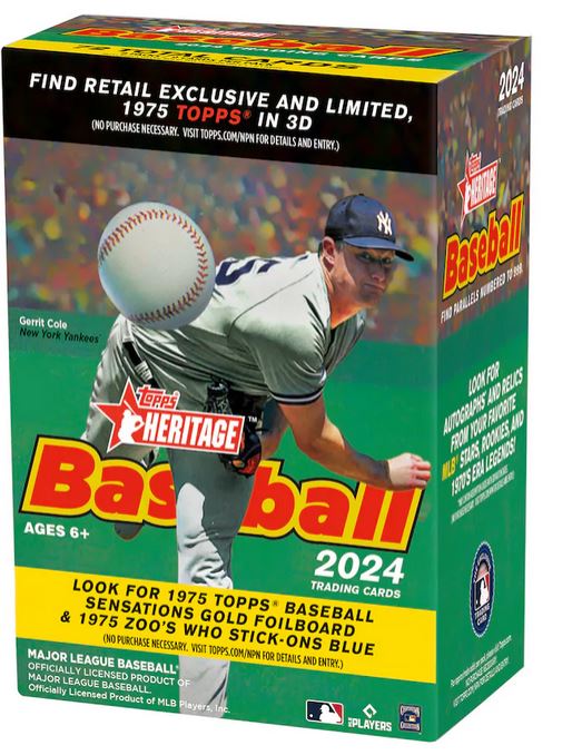 2024 Topps Heritage Baseball 8-Pack Blaster Factory Sealed Value Box Fanatics Version - MLB hobby