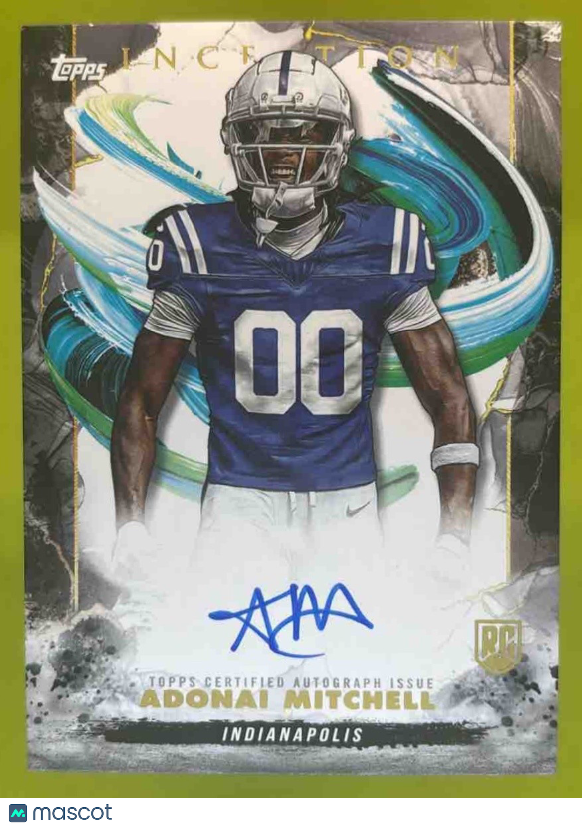 2024 Topps Inception Adonai Mitchell Rookie Auto #RA-AM RC Indianapolis Colts - Sports Cards