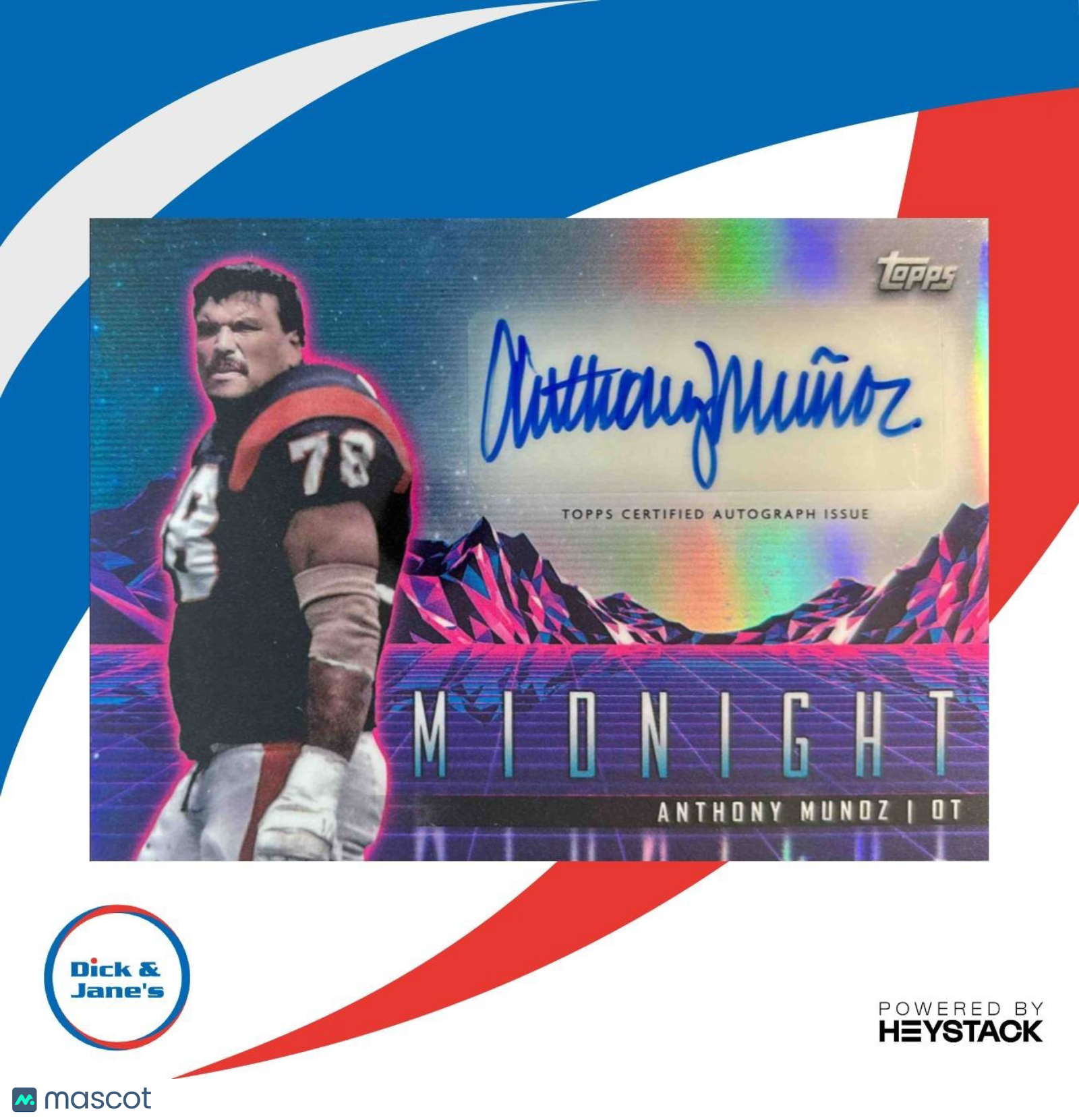 2024 Topps Midnight Anthony Munoz Horizon Signatures Auto Cincinnati Bengals - Sports Cards
