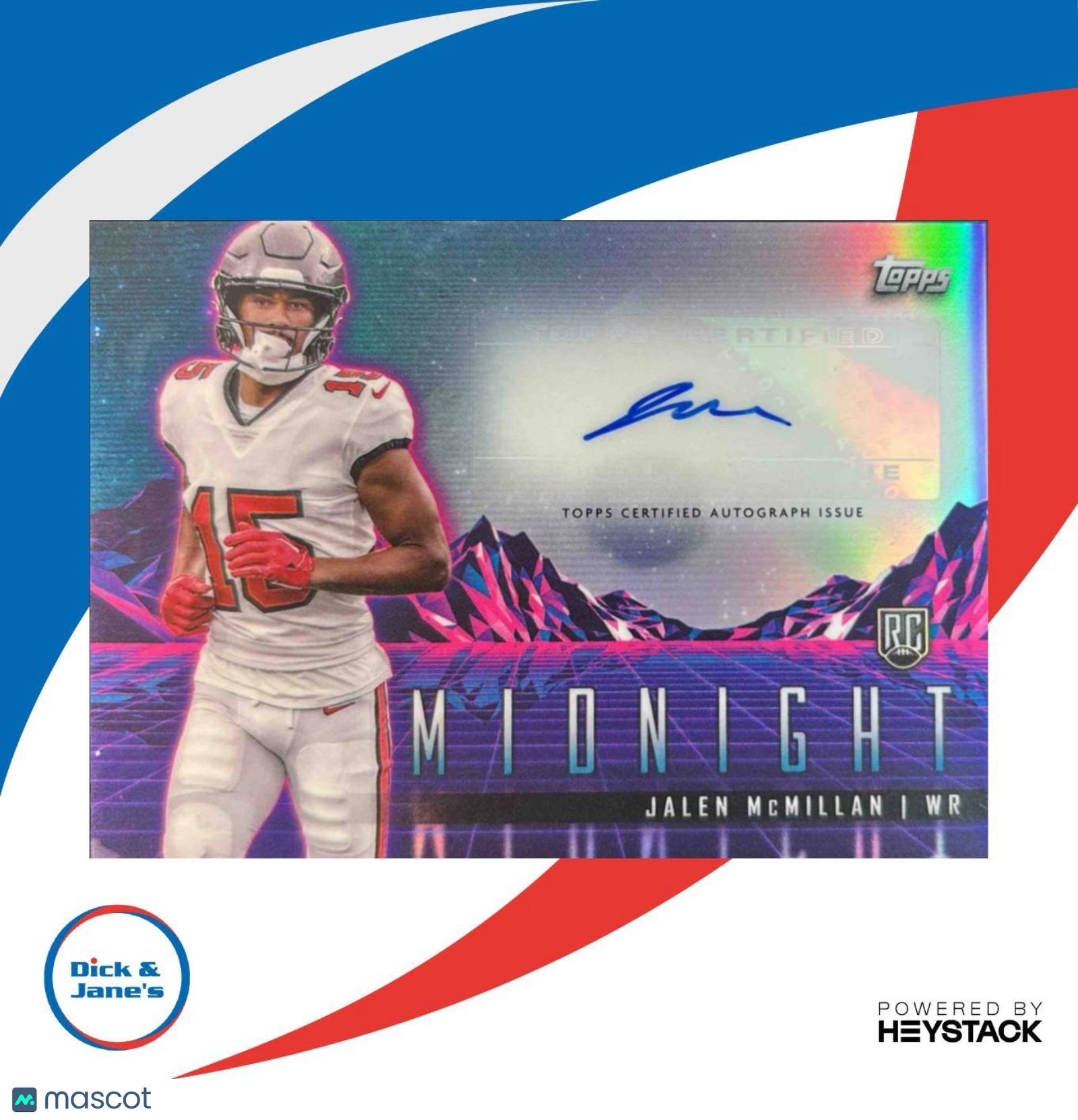 2024 Topps Midnight Jalen McMillan Rookie Horizon Signatures Buccaneers - Sports Cards