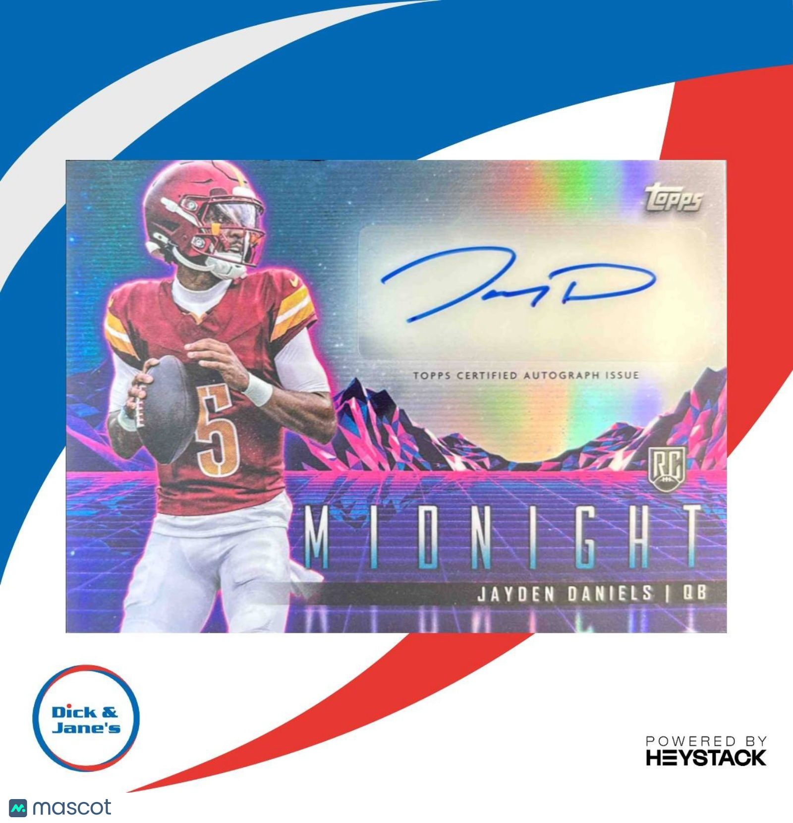 2024 Topps Midnight Jayden Daniels Rookie Horizon Signatures Commanders - Sports Cards