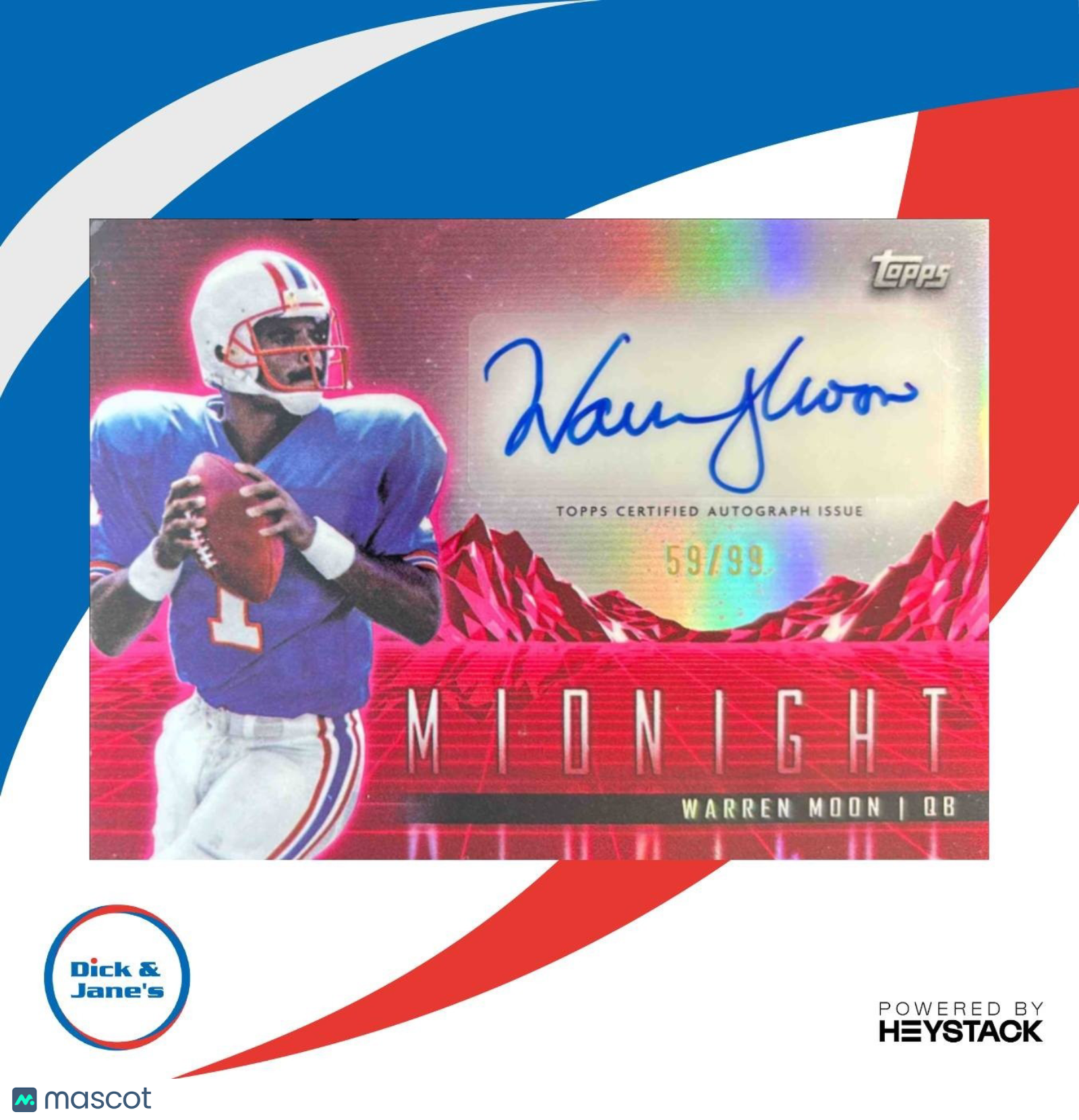2024 Topps Midnight Warren Moon Horizon Signatures Twilight 59/99 #HZS-WM Auto - Sports Cards