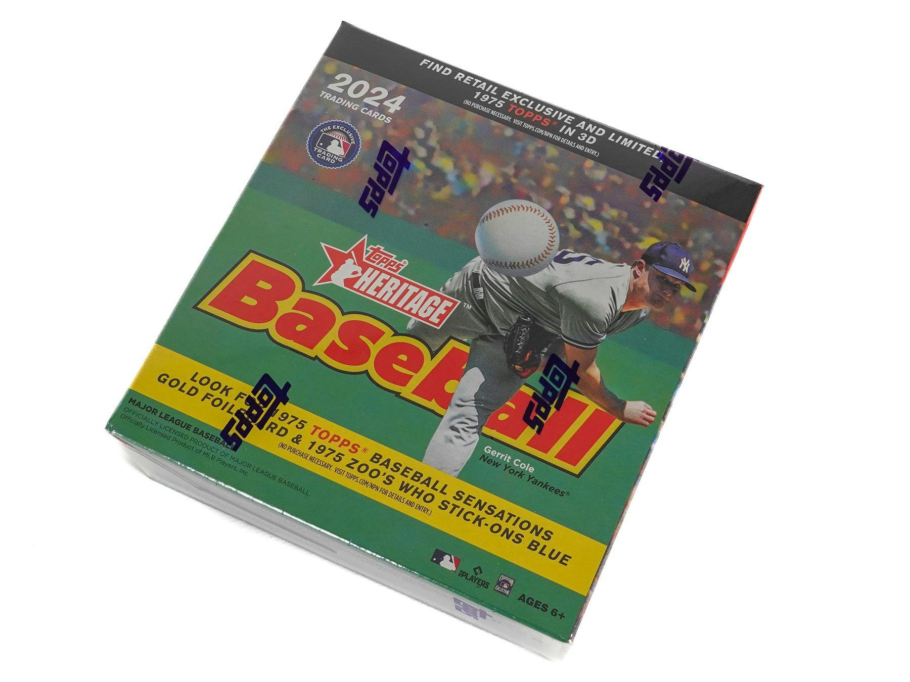 2024 Topps MLB Heritage Baseball Monster Mega Box (15 Packs) Chrome Blue Sparkle - MLB hobby