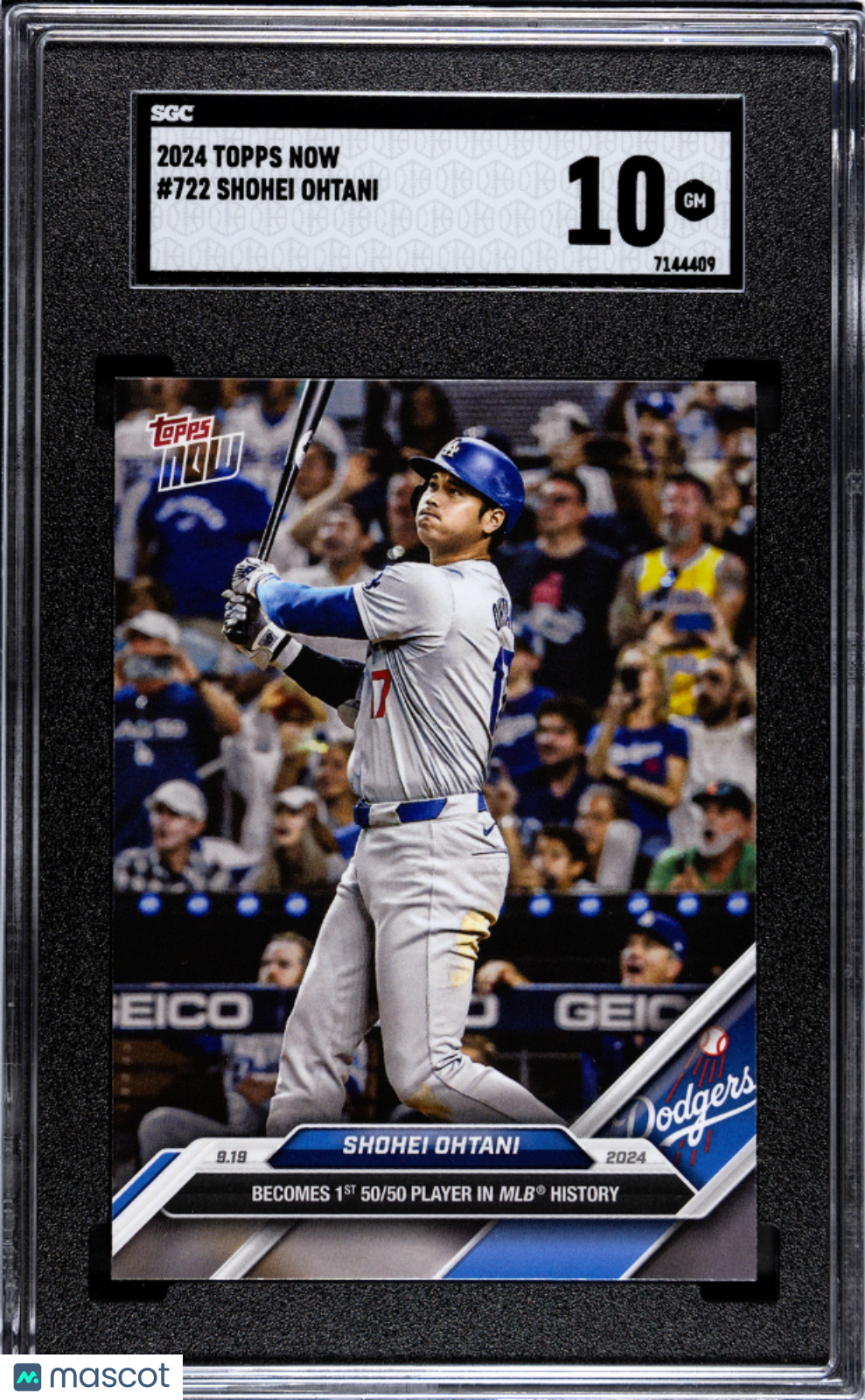 2024 Topps Now Shohei Ohtani #722 SGC 10 GEM MINT Los Angeles Dodgers - Graded Sports Cards