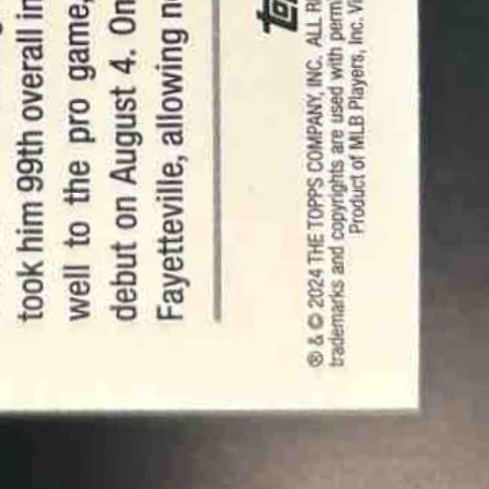 2024 Topps Pro Debut Jake Bloss Gold Foil 50/50 #PD-142 BOOK END - Sports Cards