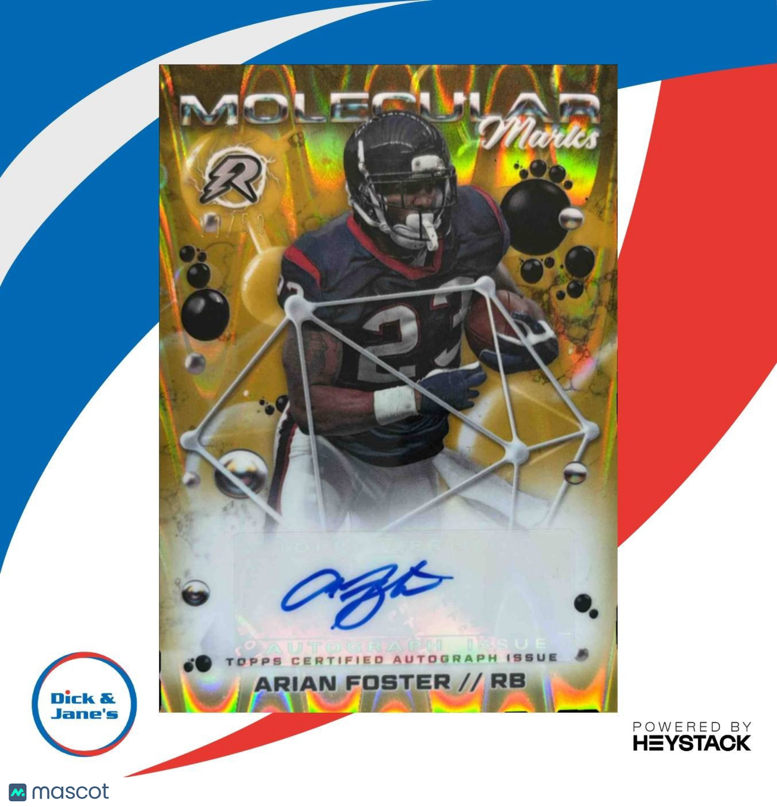 2024 Topps Resurgence Arian Foster Molecular Marks Auto Gold Surge /50 Texans - Sports Cards