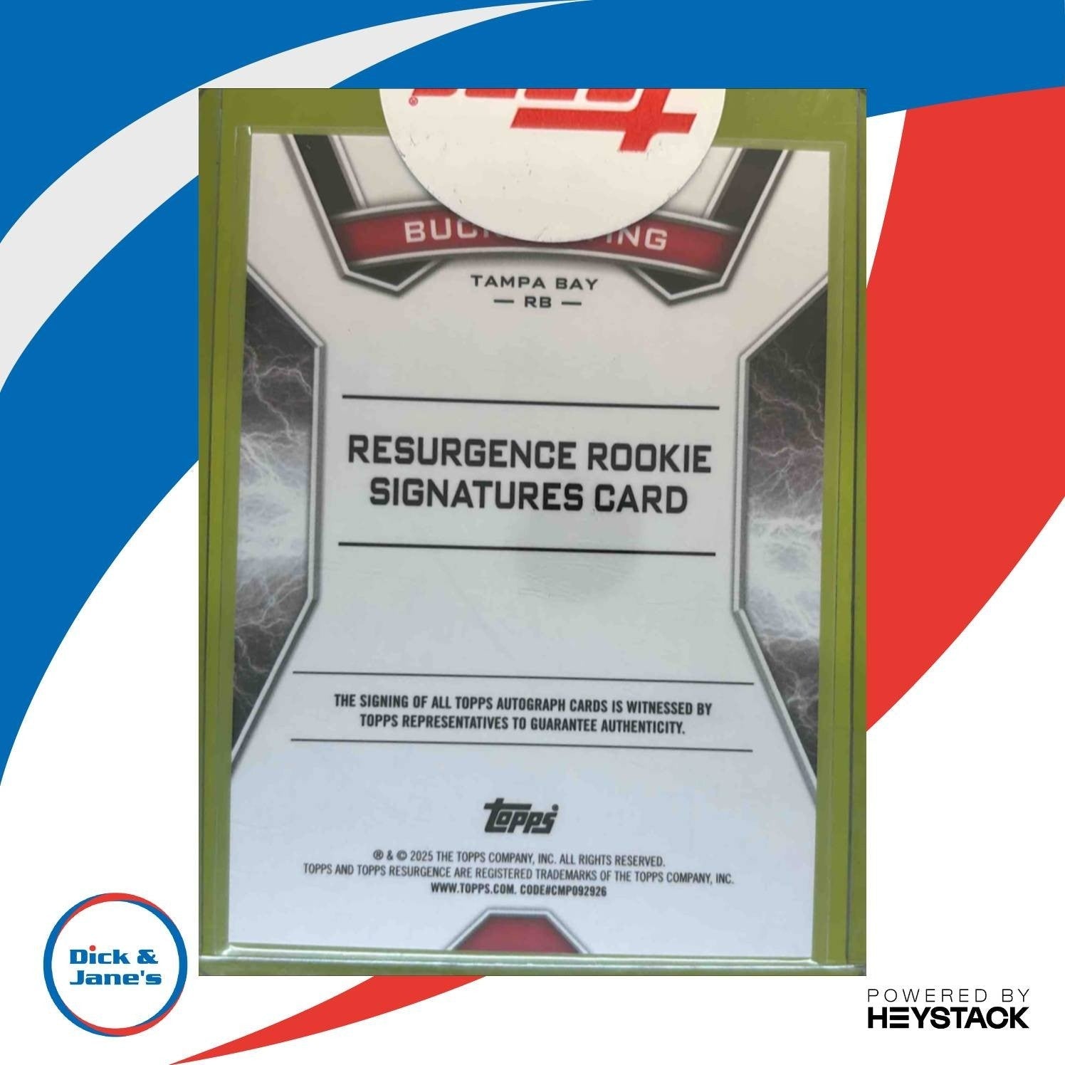 2024 Topps Resurgence Bucky Irving Rookie Signature Auto Tampa Bay Buccaneers - Sports Cards