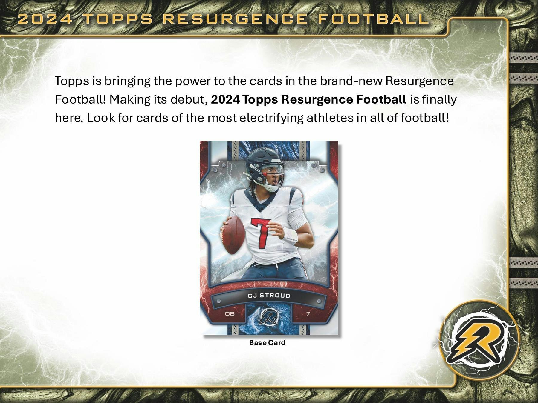 2024 Topps Resurgence Football Hobby Box (2 Autographs / 1 Rookie Patch) May 9th - NFL Hobby Box