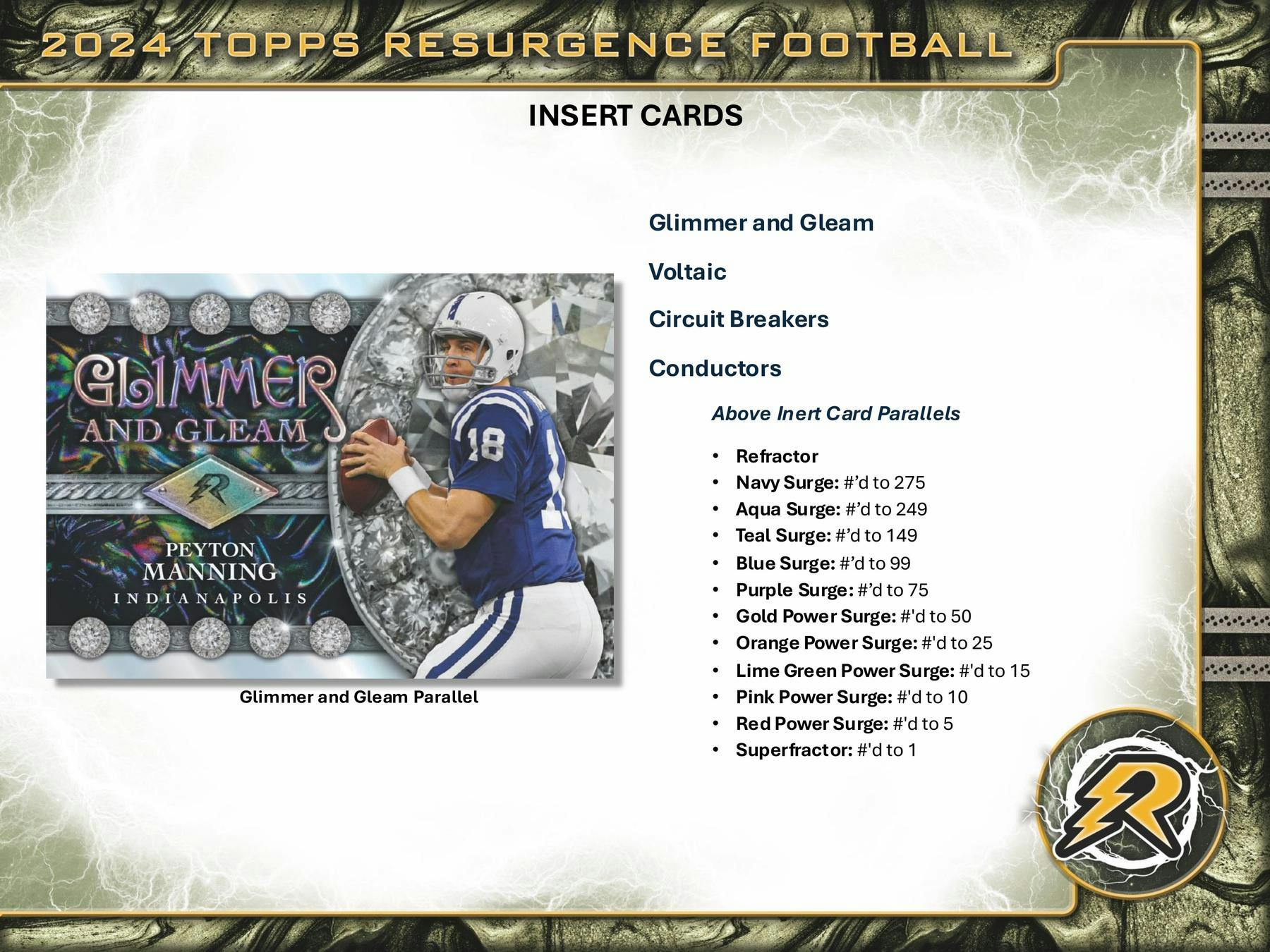 2024 Topps Resurgence Football Mega Box (Electro-Lights Inserts) May 16th - NFL Mega Box