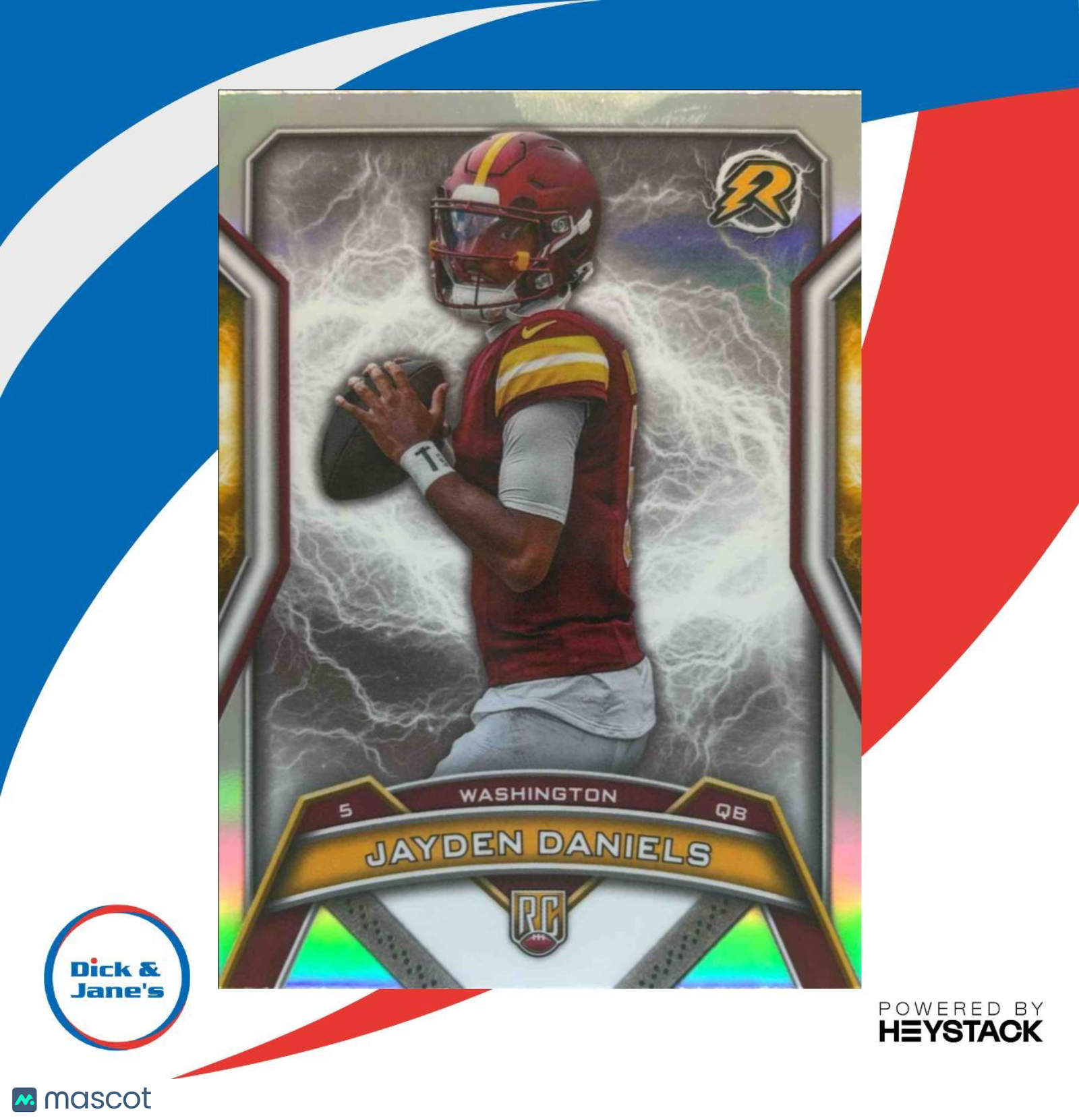 2024 Topps Resurgence Jayden Daniels Refractor #196 RC Washington Commanders - Sports Cards