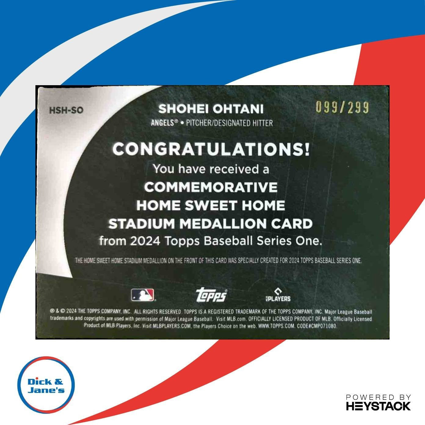 2024 Topps Shohei Ohtani Home Sweet Stadium Medallions /299 Los Angeles Angels - Sports Cards