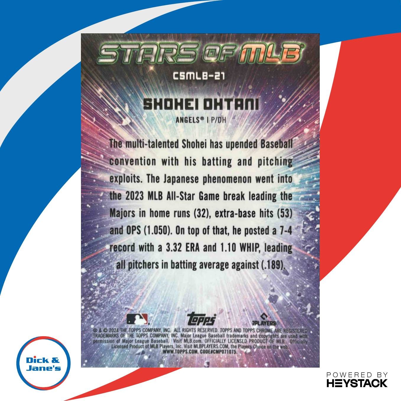 2024 Topps Shohei Ohtani Stars of MLB Chrome #CSMLB-21 Los Angeles Angels - Sports Cards