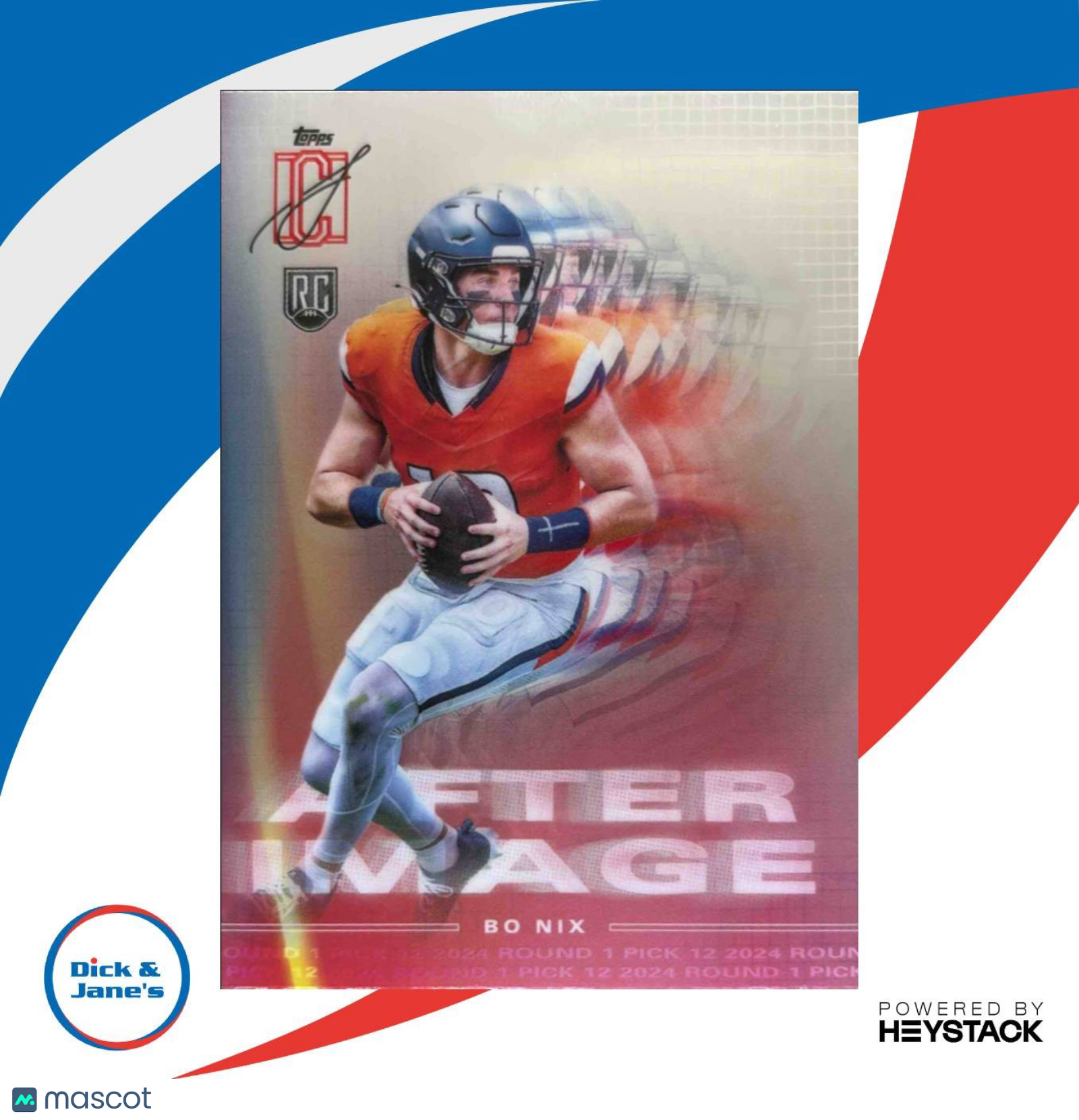 2024 Topps Signature Class Bo Nix After Image #AI-9 RC Denver Broncos - Sports Cards