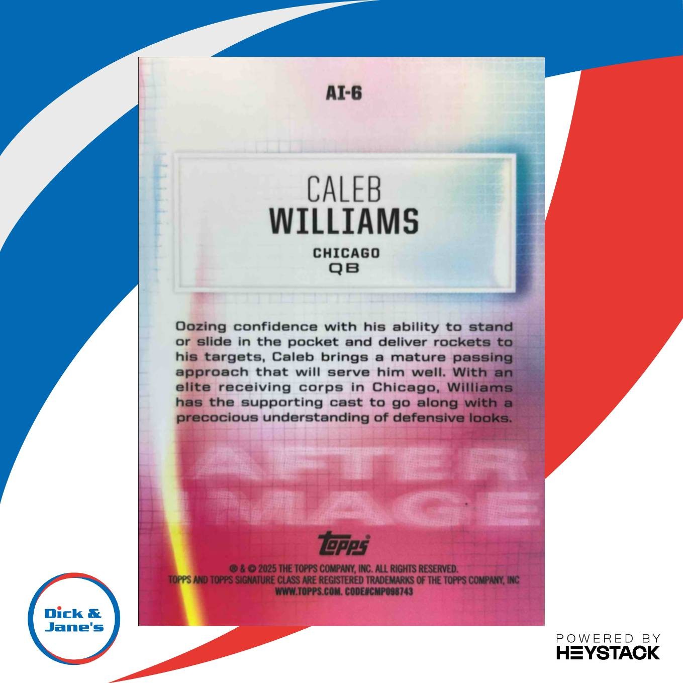 2024 Topps Signature Class Caleb Williams After Image #AI-6 RC Chicago Bears - Sports Cards