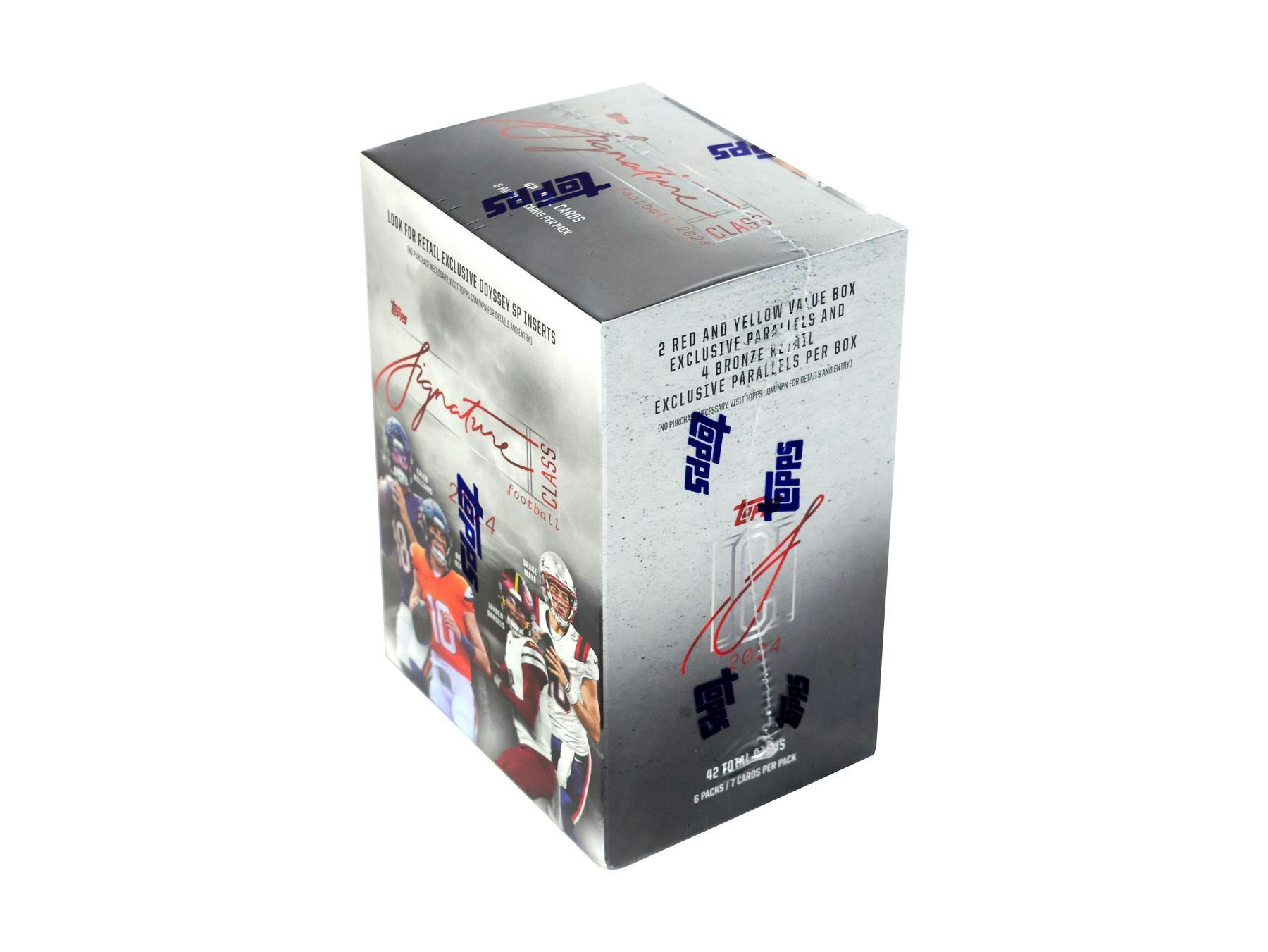 2024 Topps Signature Class Football Blaster Box (Red Yellow & Bronze Parallels) - NFL Blaster Box