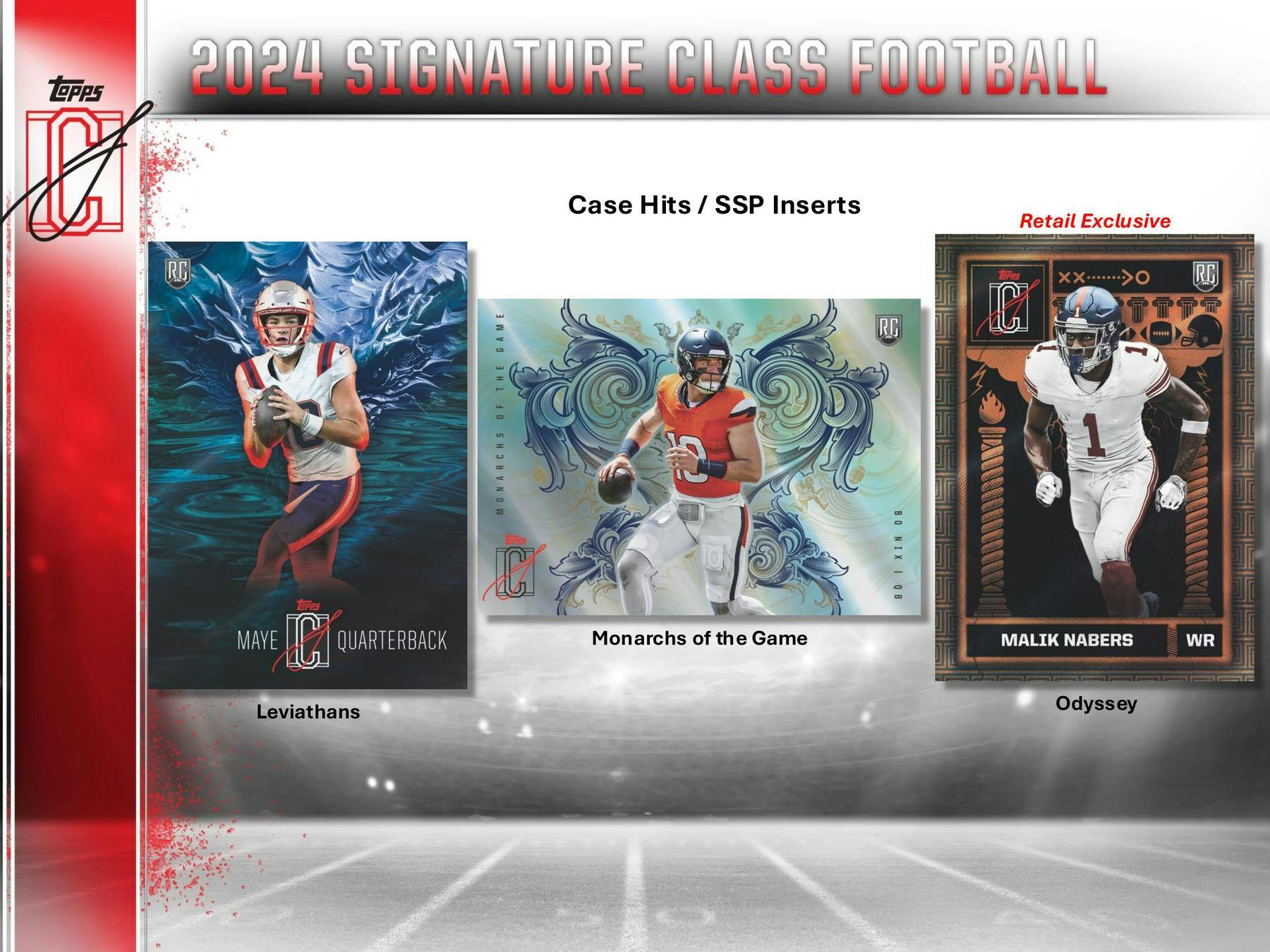 2024 Topps Signature Class Football Mega Box (Blue & Orange Parallels) - NFL Blaster Box