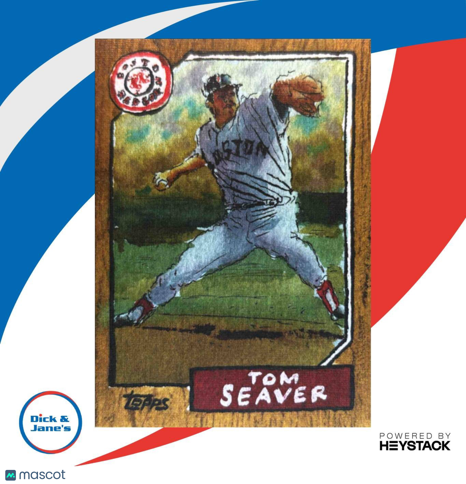 2024 Topps Spotlight Andy Friedman Tom Seaver Twilights Canvas 5/10 #T-6 Red Sox - Sports Cards