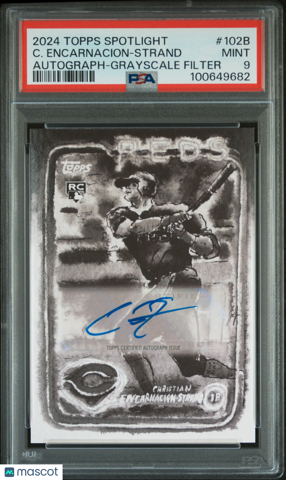 2024 Topps Spotlight Autographs C. Encarnacion-Strand Grayscale Filter PSA 9 - Graded Sports Cards