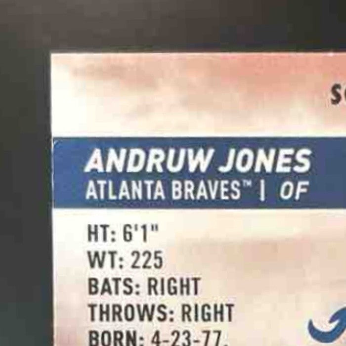 2024 Topps Stadium Club Andruw Jones Auto #SCBA-AJ Atlanta Braves - Sports Cards