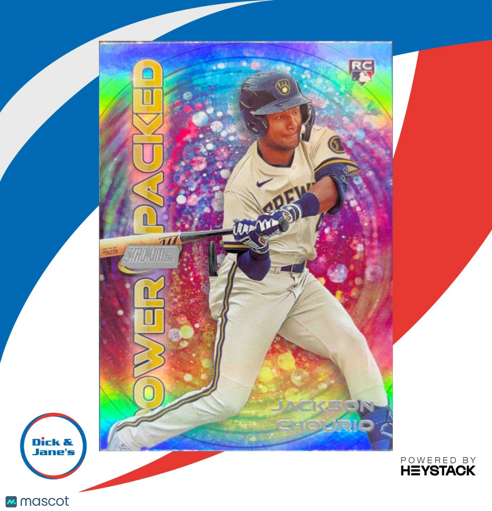 2024 Topps Stadium Club Jackson Chourio Power Packed #PP-28 RC Milwaukee Brewers - Sports Cards
