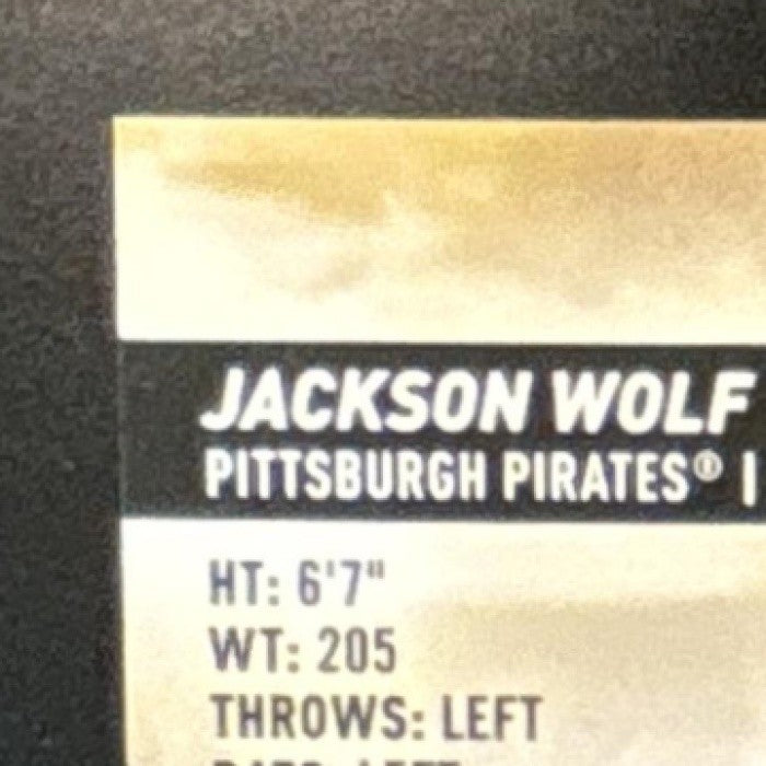 2024 Topps Stadium Club Jackson Wolf Auto #SCBA-JWF RC Pittsburgh Pirates - Sports Cards