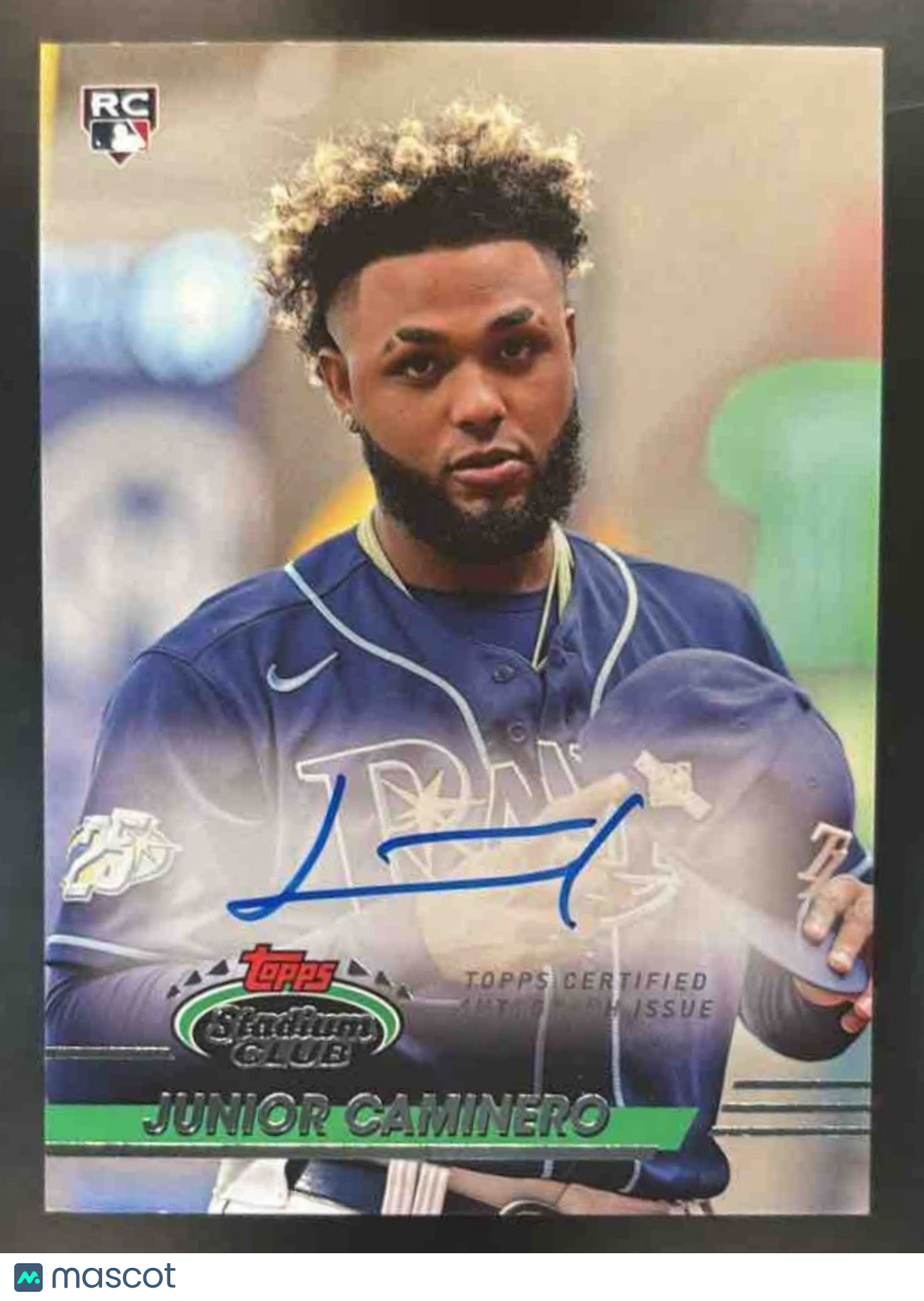 2024 Topps Stadium Club Junior Caminero Design Variations Auto /50 RC Rays - Sports Cards