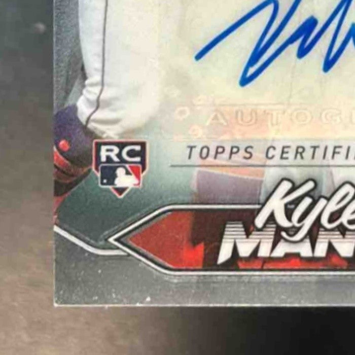 2024 Topps Stadium Club Kyle Manzardo Chrome Auto RC Cleveland Guardians - Sports Cards