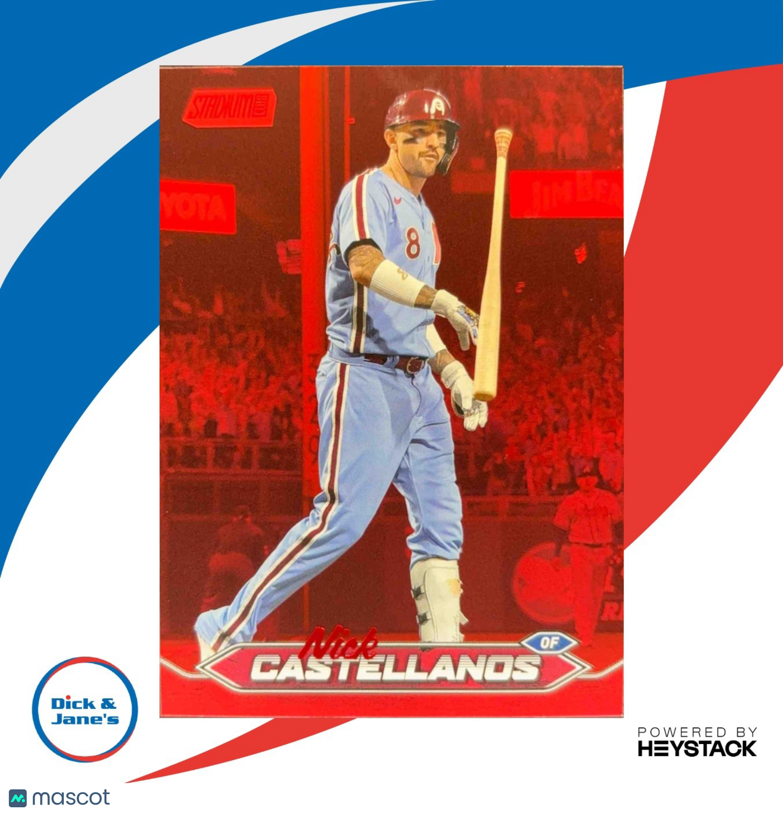 2024 Topps Stadium Club Nick Castellanos Red Foil #219 Philadelphia Phillies - Sports Cards